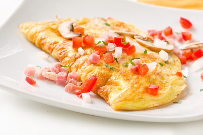 Une recette santé d'omelette faites de blancs d'oeuf.