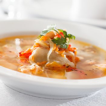 Une recette de soupe au poisson faible en calories