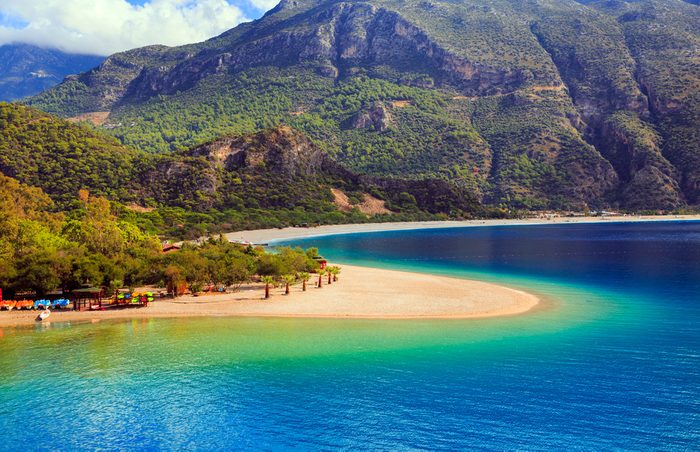 Une des plus belles plages en Turquie.