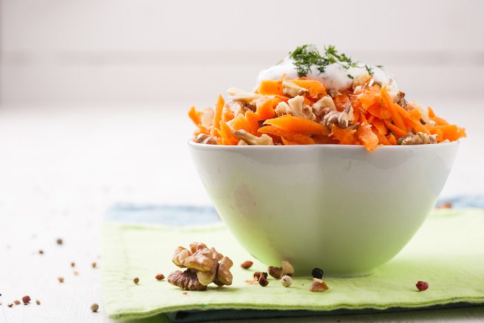 Une recette de salade santé aux carottes.