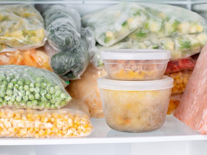 Fruits et légumes font partie des aliments à congeler.
