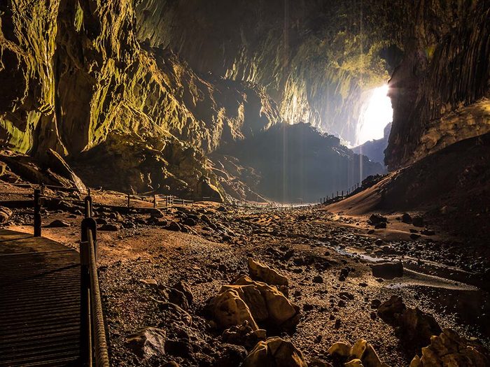 Les grottes de Gomantong en Malaisie sont une destination terrifiante pour ceux qui n’aiment pas se retrouver nez à nez avec des chauves-souris, des cafards et d’autres bestioles.