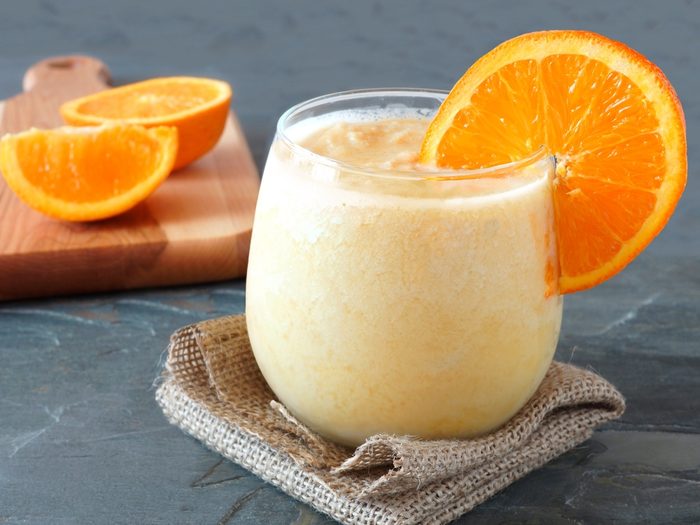 Un smoothie à l'orange pour stimuler l'entrainement
