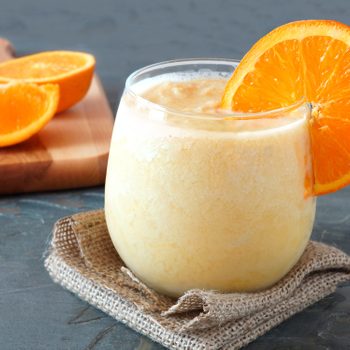 Un smoothie à l'orange pour stimuler l'entrainement.