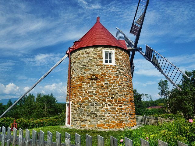 Les moulins de l'Isle aux Coudres datent du 18e sicle.