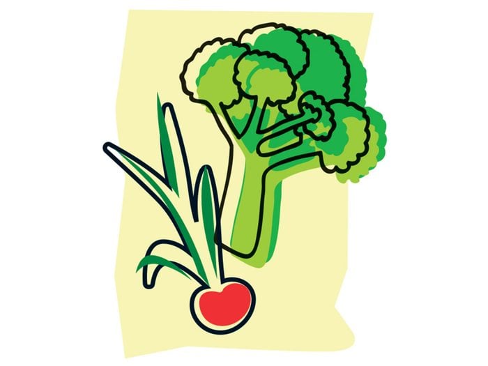 Brocoli et radis font partie des combinaisons alimentaires efficaces.