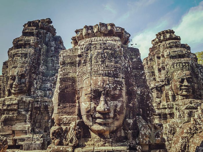 La ville abandonnée de Angkor au Cambodge.
