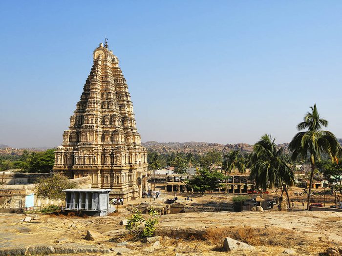 La ville abandonnée de Vijayanagara en Inde.