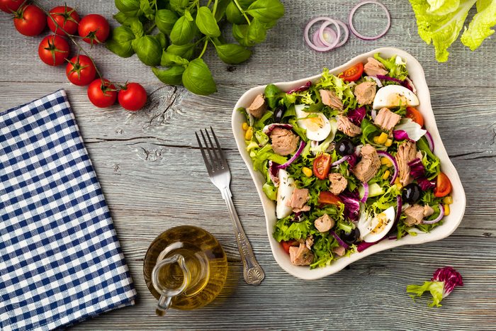 Meilleures recettes rapides et santé: salade niçoise.