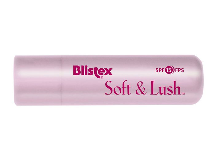 Le baume à lèvres Soft & Lush de Blistex est parfait pour hydrater la peau sèche.