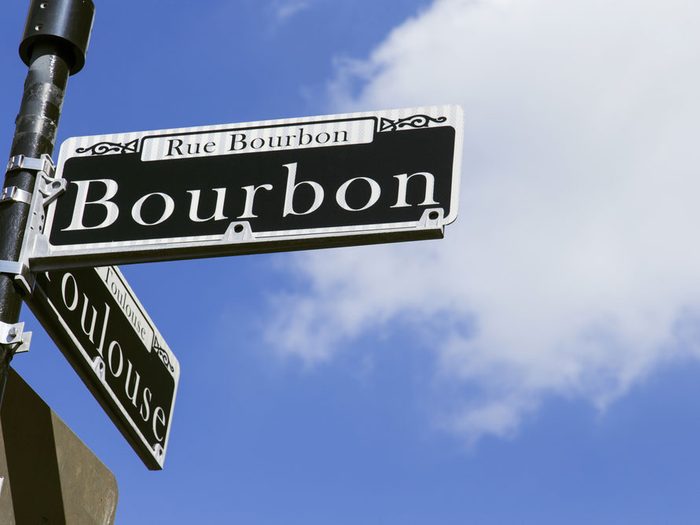Rues populaires: Bourbon Street.