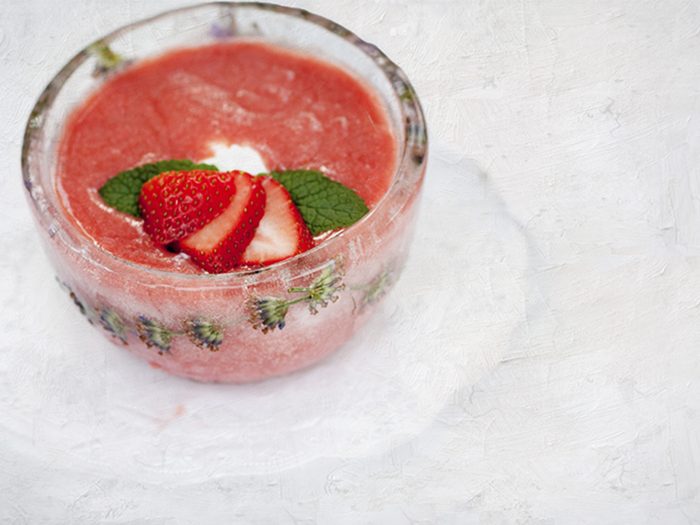 Gâterie fraise et rhubarbe