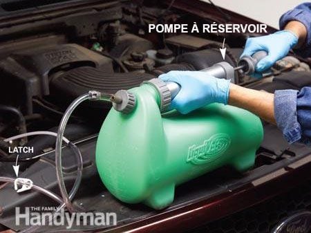 Étape 2 - Changer le fluide de transmission : pomper le réservoir 