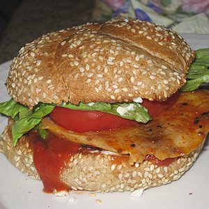 3. Le hamburger de poisson à la Baja de Lise