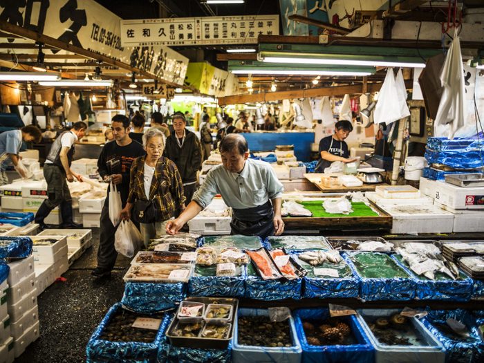 Le marché de poissons de Tsukiji