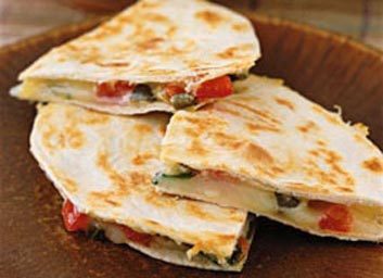 Quesadillas fromage-tomate