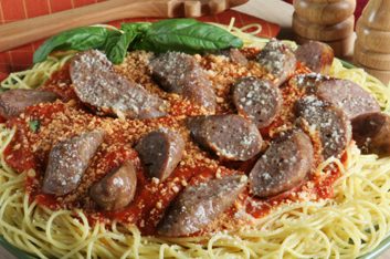 5. Spaghetti aux saucisses italiennes