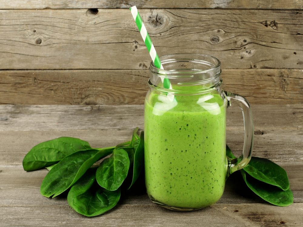 A tropical spinach smoothie