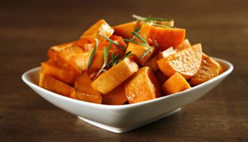 Patate douce, carotte, melon brodé, poivron rouge (et autres aliments riches en bêta-carotène)