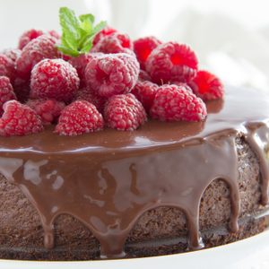 Gâteau express au chocolat et aux framboises