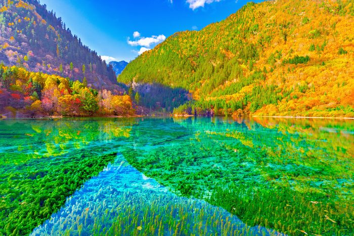 Le lac des Cinq Fleurs en Chine