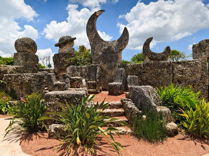 Monuments mystérieux: le château de corail en Floride.