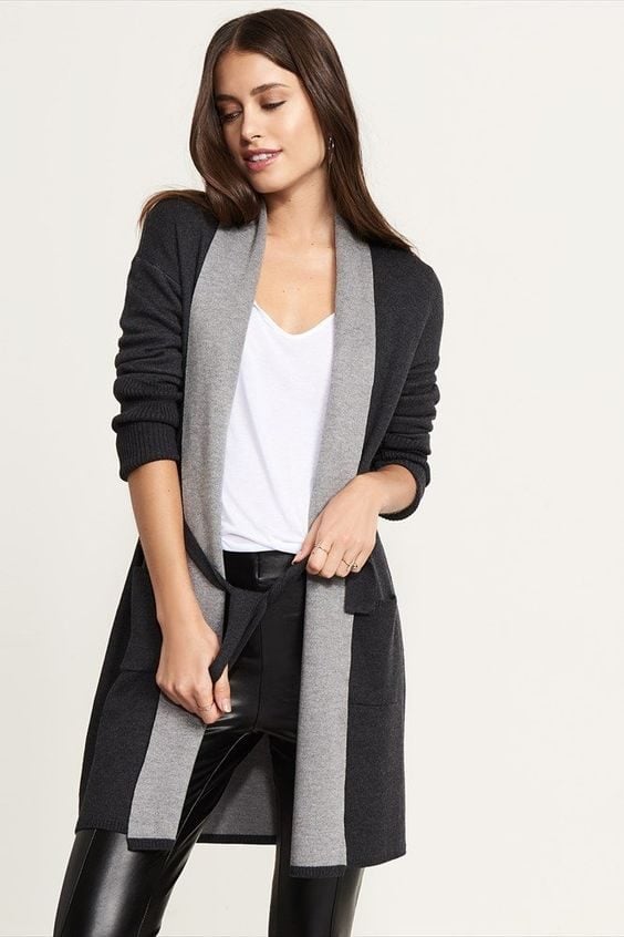 Grâce aux vestes longues, vous pouvez « assagir » un peu votre look pour aller travailler. 