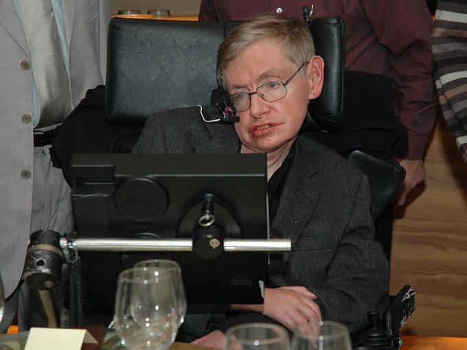 Photo de l'astrophysicien Stephen Hawking