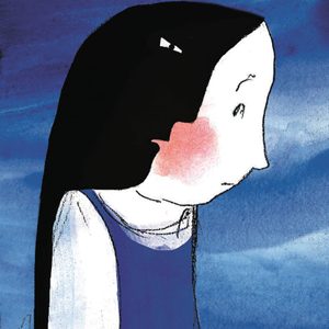 Illustration d'une petite fille triste.