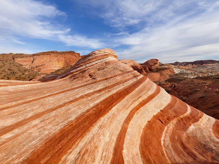 Le parc d'État de la Vallée de feu au Nevada est l'une des plus belles formations rocheuses naturelles à travers le monde.