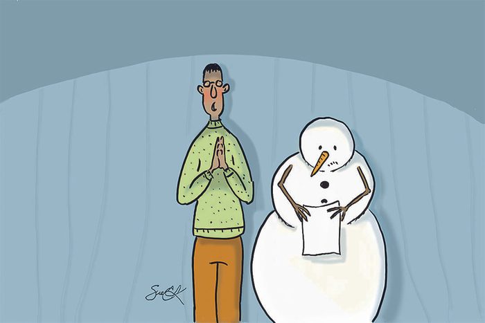 Blague : caricature des séminaire sur le réchauffement climatique.
