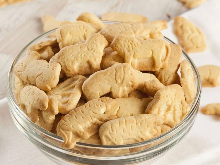 Les biscuits en forme d'animaux constituent l'une de meilleures collations faibles en calories.