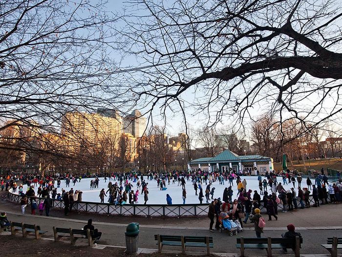 La patinoire de Boston aux États-Unis.