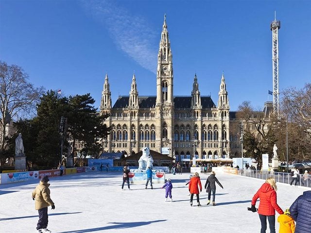 La patinoire de Vienne en Autriche.