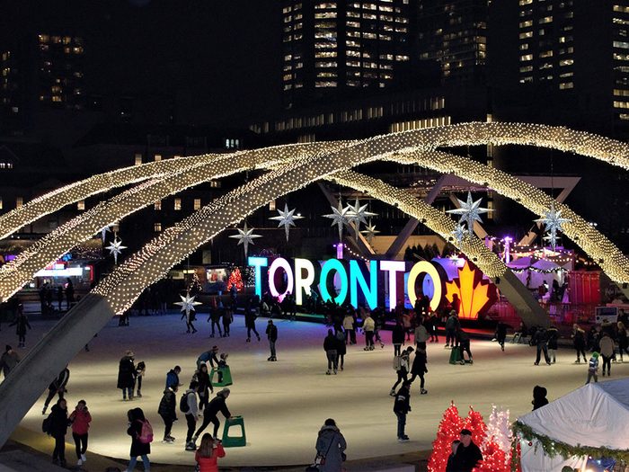 La patinoire de Toronto au Canada.
