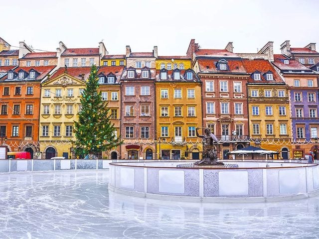 La patinoire de Varsovie en Pologne.