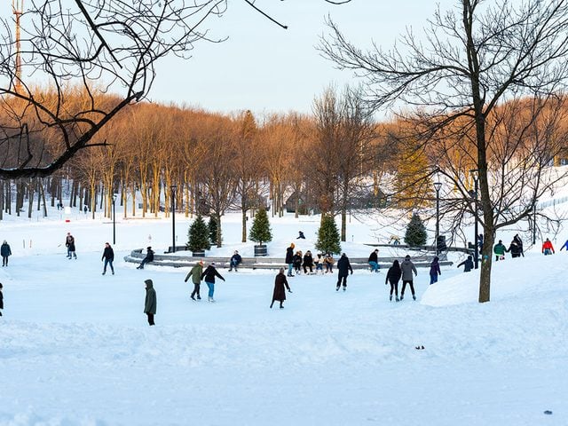 La patinoire du Lac aux Castors  Montral.