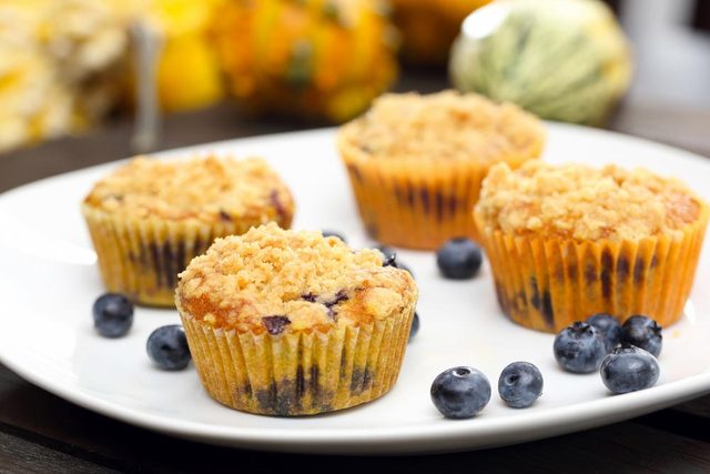 Djeuners rapides et sant : un muffin aux bleuets.