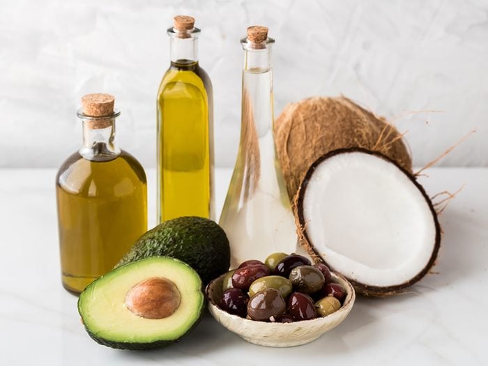 Diabète et symptômes: privilégiez les huiles d'olive, de noix et d'avocat.