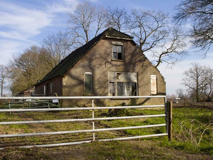 Cette maison abandonnée dans la campagne hollandaise aurait bien besoin d'être restaurée.