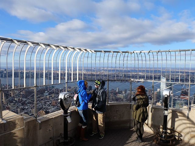 Le clbre Empire State Building  New York aux tats-Unis est l'un des 12 points de vue vertigineux dans le monde. 