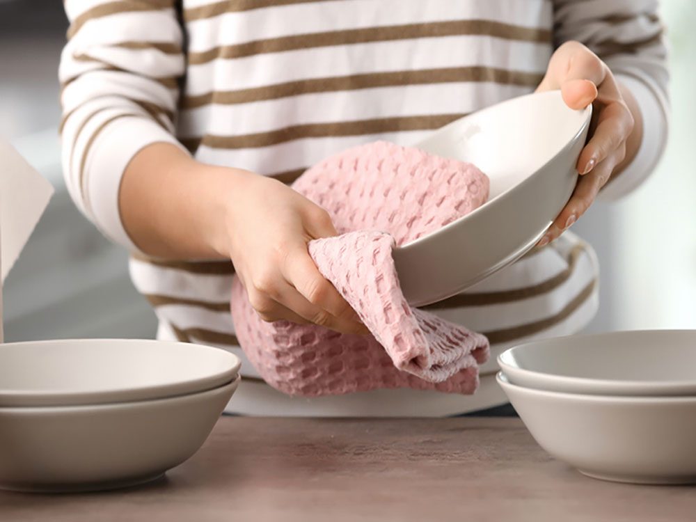 Les torchons à vaisselle peuvent vous rendre malade.