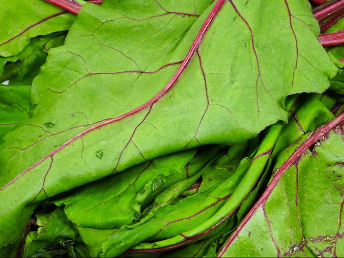 Manger beaucoup de légumes feuilles est bon pour la santé des os.