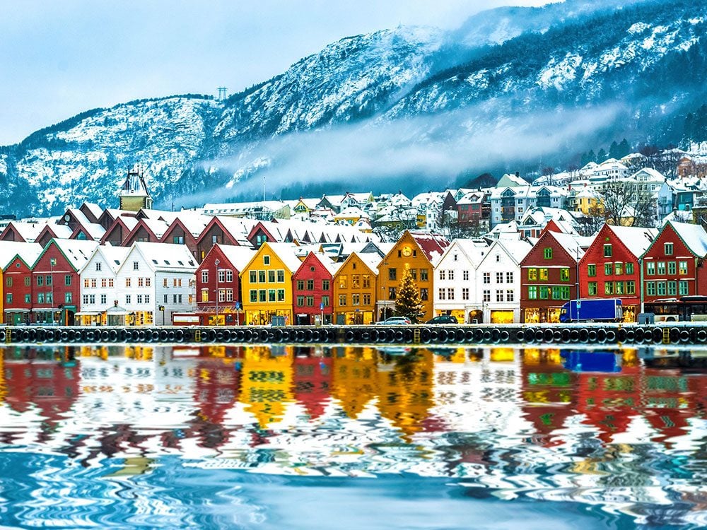 Bergen en Norvège est l'une des 13 villes dans le monde qui sont magnifiques sous la neige.