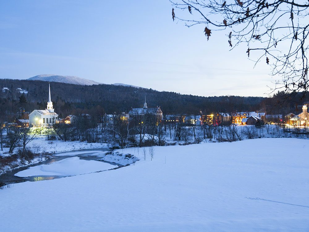 Stowe dans le Vermont est l'une des 13 villes dans le monde qui sont magnifiques sous la neige.