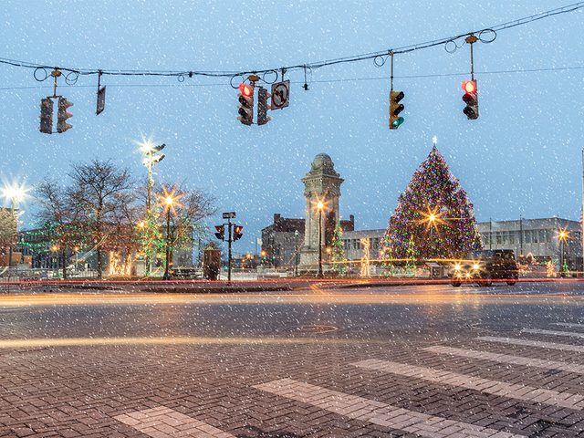 La neige a t bannie par dcret  Syracuse, New York.