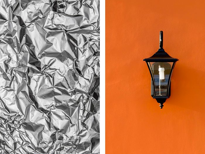 Améliorer un éclairage extérieur avec de l'aluminium ménager.