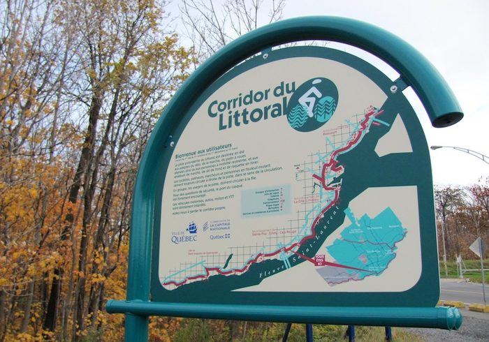 La piste cyclable le Corridor du Littoral (Capitale-Nationale).