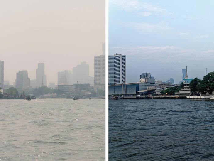 Bangkok, en Thaïlande, est l'une des villes les plus polluées.