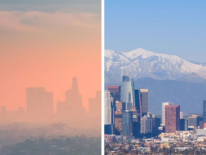 Los Angeles, aux États-Unis, est l'une des villes les plus polluées.